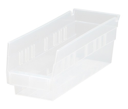 [QSB101CL] Quantum Medical Economy 11 5/8" x 4 1/8" x 4" Shelf Bin, Clear, 36/ctn