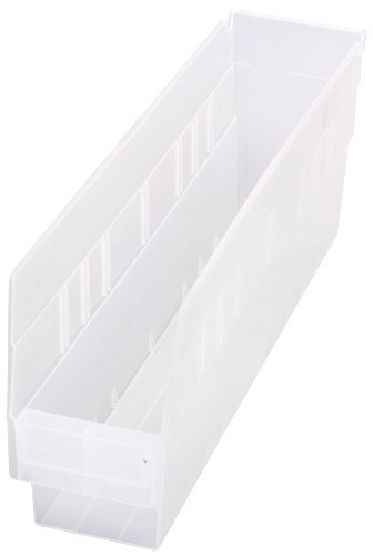 [QSB203CL] Quantum Medical Store-More 4-1/8" x 6 " Shelf Bin, Clear, 20/ctn