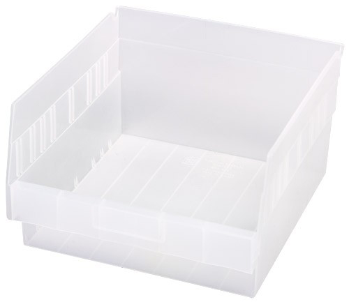 [QSB209CL] Quantum Medical Store-More Shelf Bin, 11 5/8" x 11 1/8" x 6", Clear, 8/ctn
