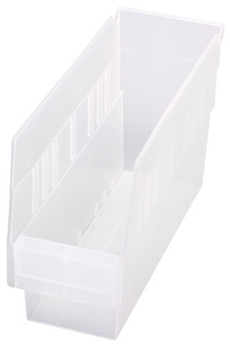 [QSB201CL] Quantum Medical Store-More Shelf Bin, 11 5/8" x 4 1/8" x 6", Clear, 36/ctn