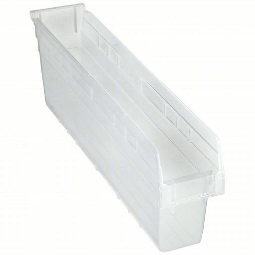 [QSB805CL] Quantum Medical Store-More Shelf Bin, 23 5/8" x 4 1/8" x 8", Clear, 16/ctn
