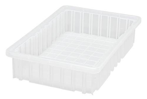 [DG92035CL] Quantum Medical Grid Container, 16.5" x 10 7/8" x 3.5", Clear, 12/ctn