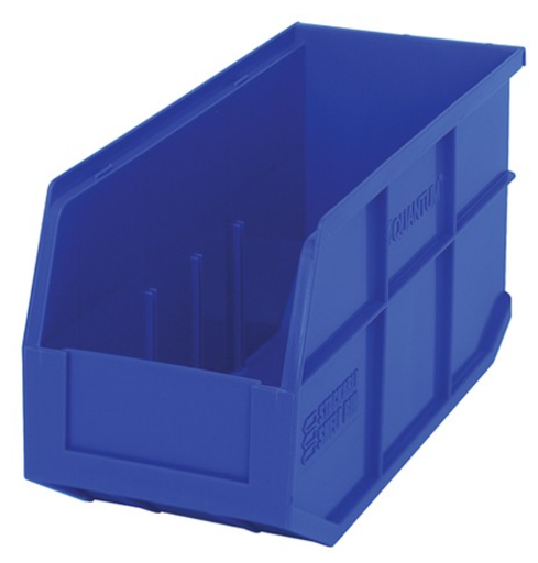 [SSB441BL] Quantum Stackable Shelf Bin, 14" x 6" x 7", Blue, 6/ctn