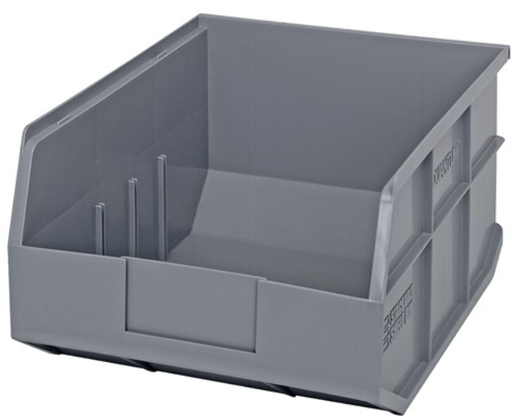 [SSB445GY] Quantum Stackable Shelf Bin, 14" x 11" x 7", Gray, 6/ctn
