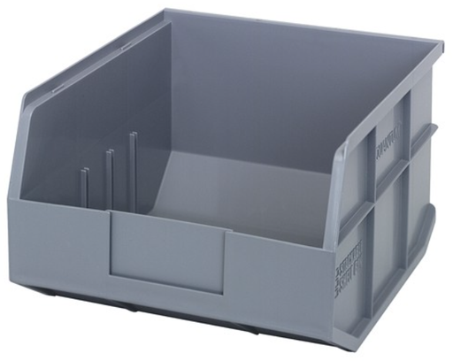 [SSB425GY] Quantum Stackable Shelf Bin, 12" x 11" x 7", Gray, 6/ctn