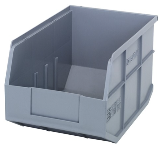 [SSB423GY] Quantum Stackable Shelf Bin, 12" x 8.25" x 7", Gray, 6/ctn