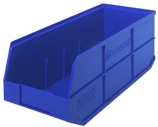 [SSB483BL] Quantum Stackable Shelf Bin, 20.5" x 8.25" x 7", Blue, 6/ctn