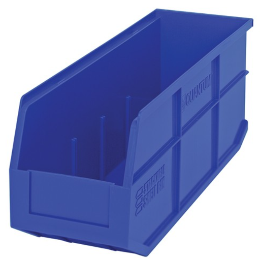 [SSB461BL] Quantum Stackable Shelf Bin, 18" x 6" x 7", Blue, 6/ctn