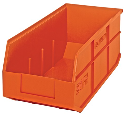[SSB463OR] Quantum Stackable Shelf Bin, 18" x 8.25" x 7", Orange, 6/ctn
