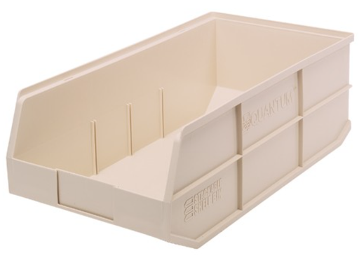 [SSB485IV] Quantum Stackable Shelf Bin, 20.5" x 11" x 7", Ivory, 6/ctn
