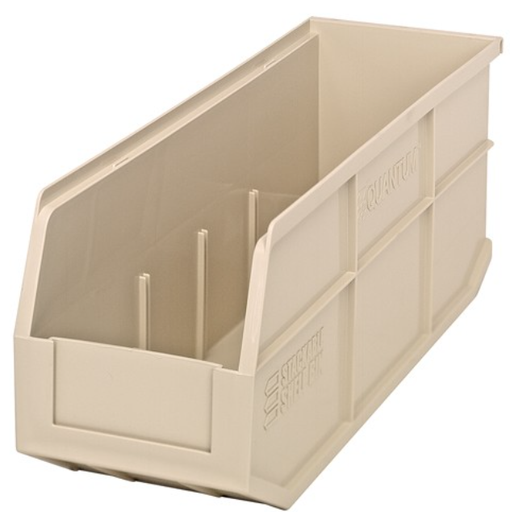 [SSB461IV] Quantum Stackable Shelf Bin, 18" x 6" x 7", Ivory, 6/ctn