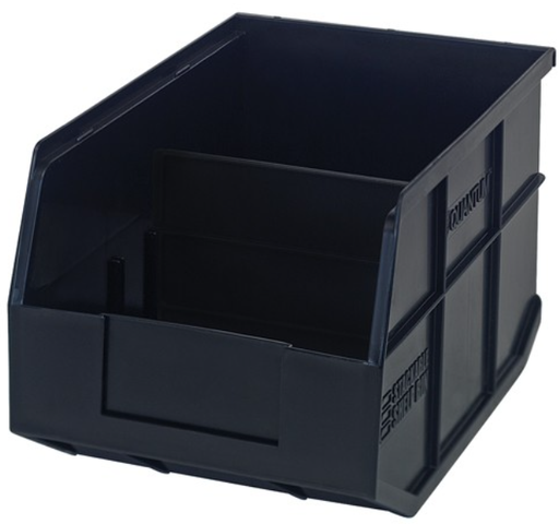 [SSB423BK] Quantum Stackable Shelf Bin, 12" x 8.25" x 7", Black, 6/ctn