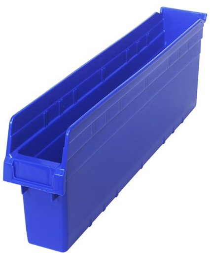 [QSB805BL] Quantum Shelf Bin, 23 5/8" x 4 3/8" x 8", Blue, 16/ctn