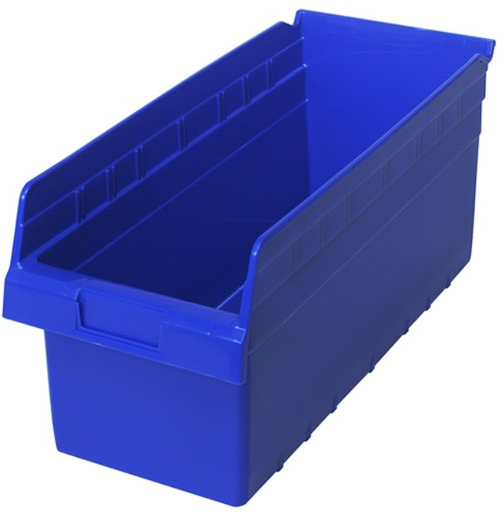[QSB808BL] Quantum Shelf Bin, 17 7/8" x 8 3/8" x 8", Blue, 10/ctn