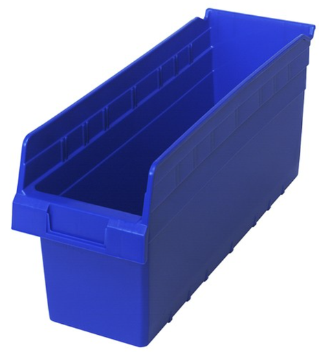 [QSB804BL] Quantum Shelf Bin, 17 7/8" x 6 5/8" x 8", Blue, 20/ctn