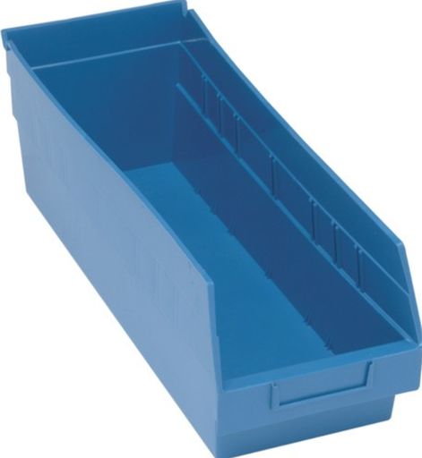 [QSB204BL] Quantum Shelf Bin, 17 7/8" x 6 5/8" x 6", Blue, 20/ctn