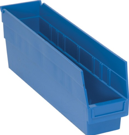 [QSB203BL] Quantum Shelf Bin, 17 7/8" x 4 1/8" x 6", Blue, 20/ctn
