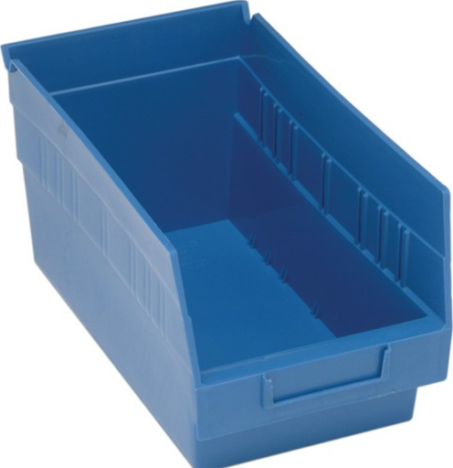 [QSB202BL] Quantum Shelf Bin, 11 5/8" x 6 5/8" x 6", Blue, 30/ctn