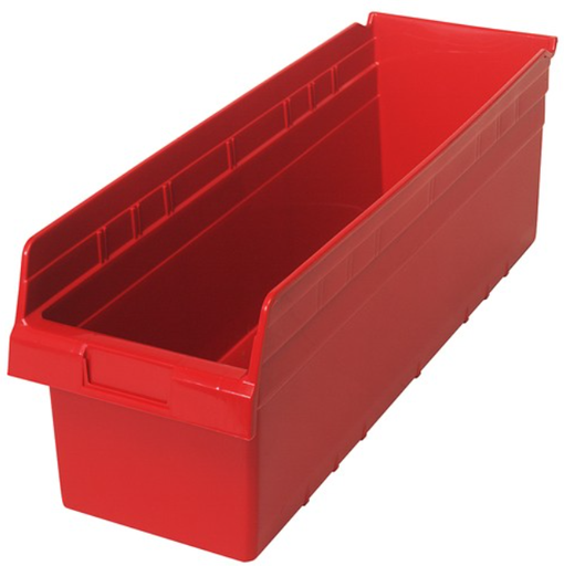 [QSB814RD] Quantum Shelf Bin, 23 5/8" x 8 3/8" x 8", Red, 6/ctn