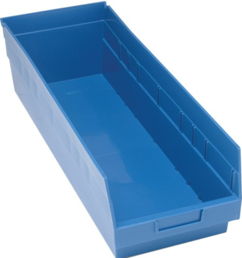 [QSB214BL] Quantum Shelf Bin, 23 5/8" x 8 3/8" x 6", Blue, 6/ctn