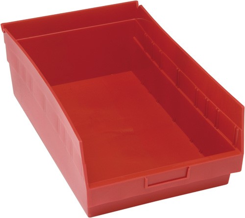 [QSB210RD] Quantum Medical Store-More 17 7/8" x 11 1/8" x 6" Shelf Bin, Red, 5/ctn