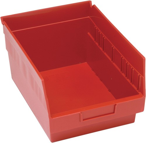 [QSB207RD] Quantum Medical Store-More 11 5/8" x 8 3/8" x 6" Shelf Bin, Red, 20/ctn