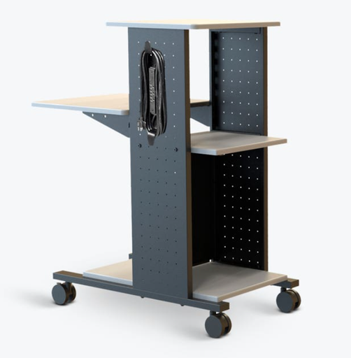 [WPS4E] Luxor Mobile Presentation Station, 18"W x 34.25"D x 40"H, No Cabinet, Electric Included