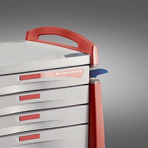 [UG-AM9HL-ER] Capsa Avalo Upgrade Left Am Handle for Intermediate Cart, Emergency Red