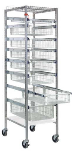 [PS-S2475-8WB] Quantum Medical Chrome Starter Unit w/Wire Baskets