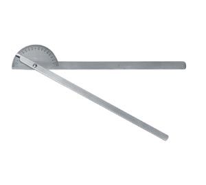 [12-1041] Fabrication Stainless Steel Conzett Goniometers, Baseline SS 180°, 14"