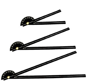 [12-1032] Fabrication Stainless Steel Goniometers, Baseline 180° X-ray Anodized, 6"