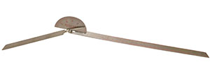 [12-1020] Fabrication Baseline Stainless Steel Large Joint Knee, Shoulder, Elbow Goniometer, 18"