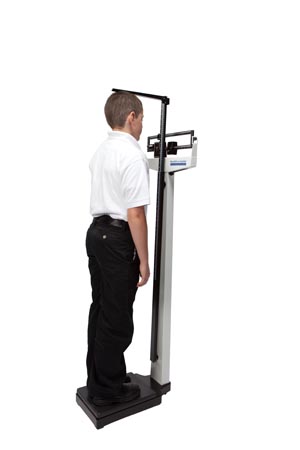 [450KL] Health O Meter Mechanical Beam Scale with Height Rod, Capacity: 500 lb/200kg