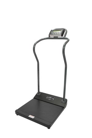 [3001KL-AM] Health O Meter Digital Patient Platform Scale with Handrails, Antimicrobial, 20&quot; Handrail Width