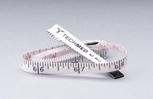 [4417] Tech-Med Tape Measure, 72&quot;L, ¼&quot;W, Linen-Like Fiberglass, English Scale &amp; Metric Scl Reverse