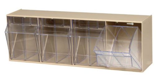 [QTB304IV] Quantum Tip Out Bins, 6 5/8" x 23 5/8" x 7 1/2", Ivory