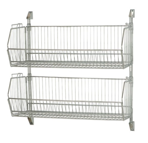[CAN-34-203612BC-PWB] Quantum Post Wall Cantilever, 36" x 34", Chrome, w/2 Baskets