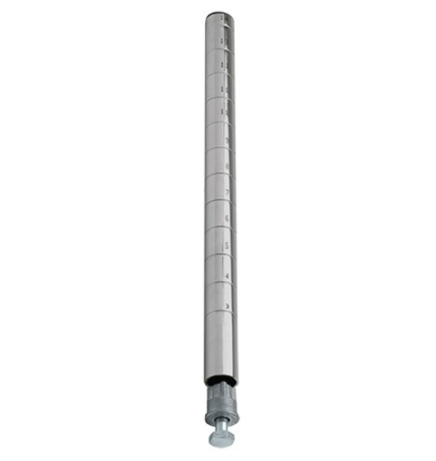 [P96S] Quantum Wire Shelving Post, 96"H, Stainless Steel
