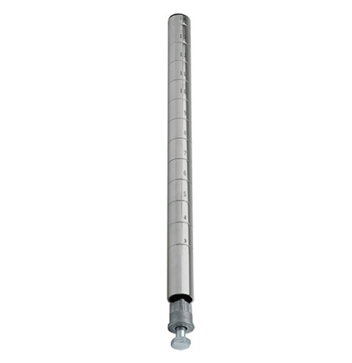 [P74S] Quantum Wire Shelving Post, 74"H, Stainless Steel