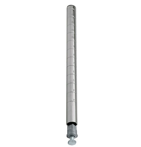 [P63S] Quantum Wire Shelving Post, 63"H, Stainless Steel