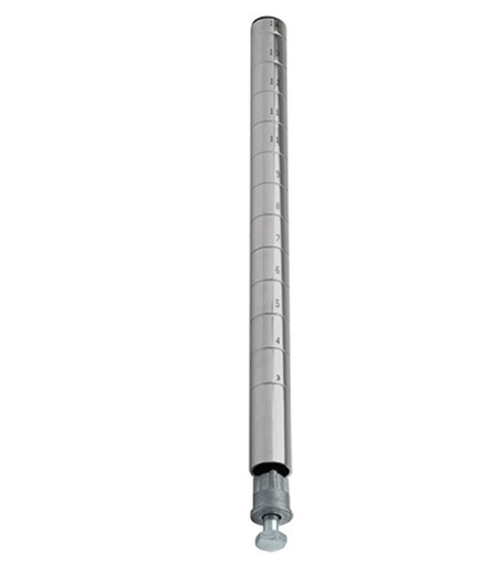 [P34S] Quantum Wire Shelving Post, 34"H, Stainless Steel