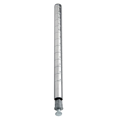 [P96C] Quantum Wire Shelving Post, 96"H, Chrome