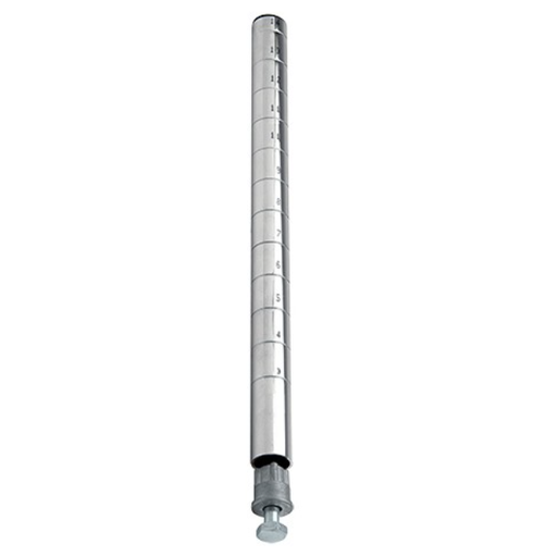[P74C] Quantum Wire Shelving Post, 74"H, Chrome