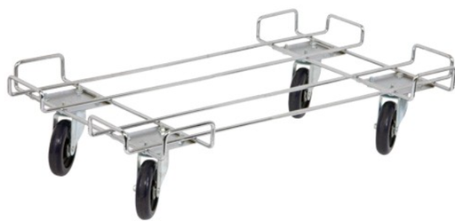 [M2036BD] Quantum Wire Shelving Dolly Base, 20"W x 36"L, Chrome