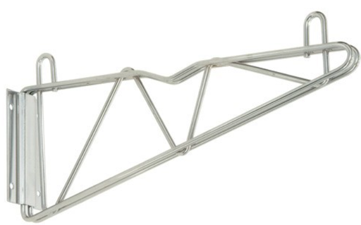 [DWB18] Quantum Single Shelf Wall Mount, (2) Wall Mount Brackets with (2) 18" Cantilevers, Chrome