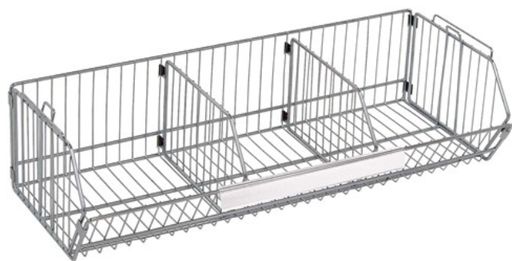 [204812BC] Quantum Modular Shelf Basket, 20"W x 48"L x 12"H, Chrome