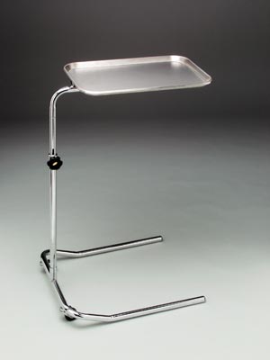 [4352] Tech-Med Mayo Stand, U-Shaped Base, Height Adjusts From 31" - 50", Stainless Steel