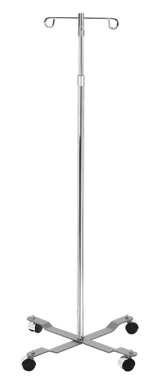 [13033] Drive Medical IV Pole, 4 Leg, Removable Top