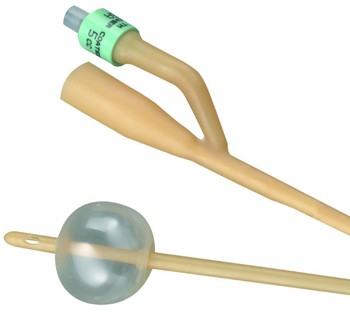 [123528A] Bard Medical Bardia 28 Fr 5 cc Coated Latex Foley Catheters, 12/Case