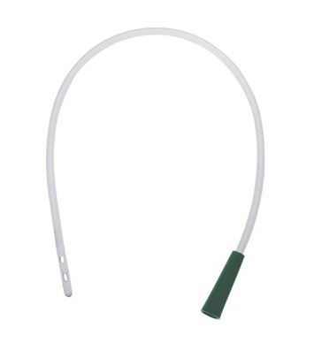 [AS961616] Amsino Amsure® PVC Intermittent Urethral Catheter with R-Polished Eyes, 16", Male, 16FR